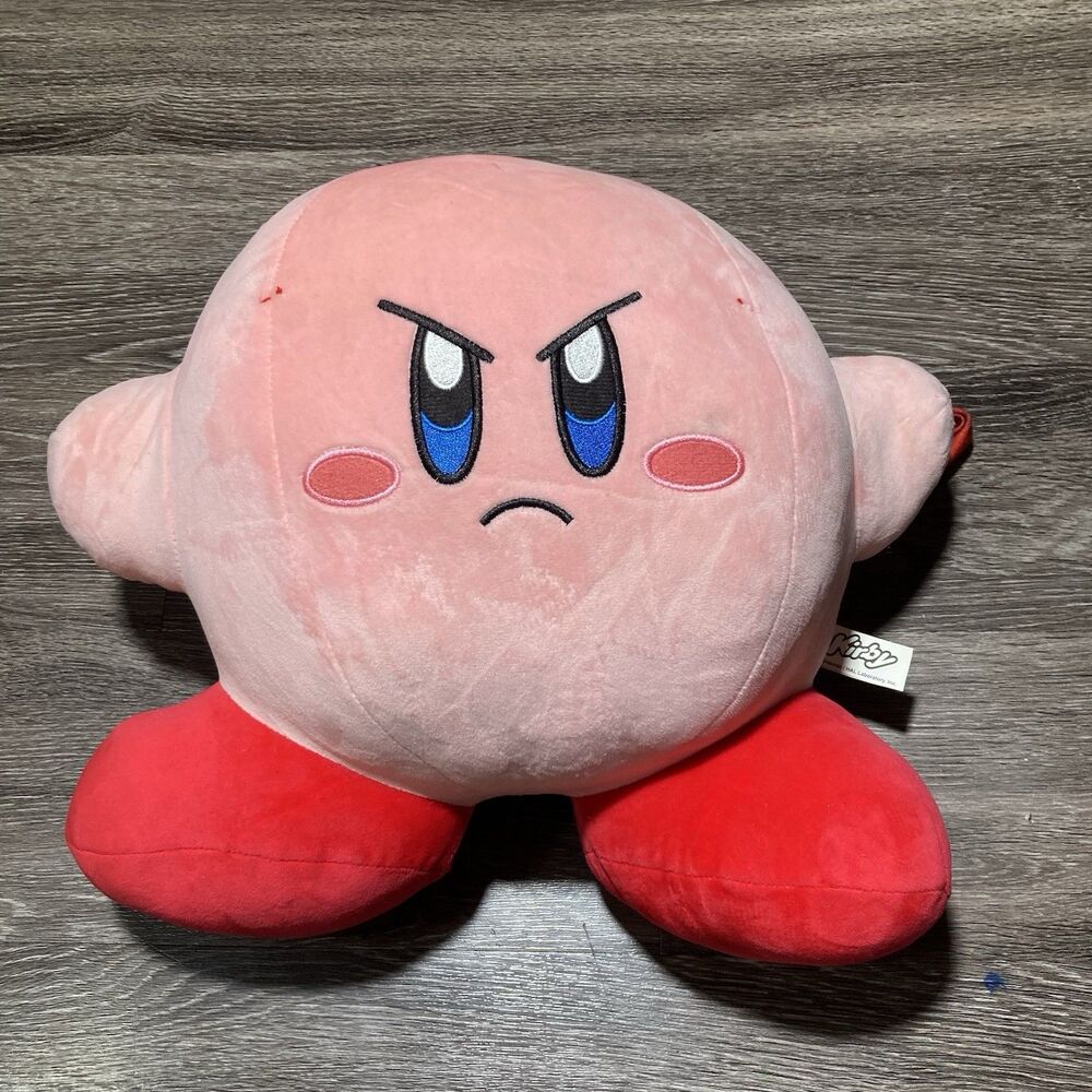 Kirby Plush Pink Angry All Star Collection Nintendo 11" HAL